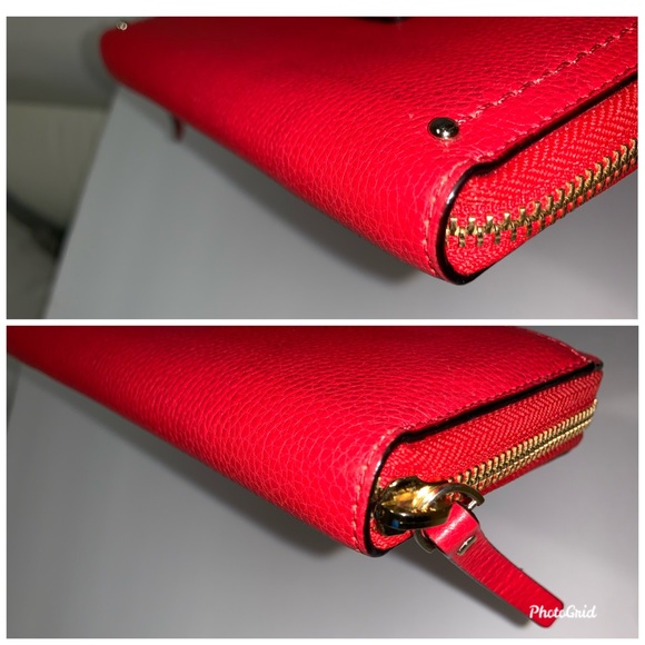 Kate spade red leather wallet - Picture 3 of 8